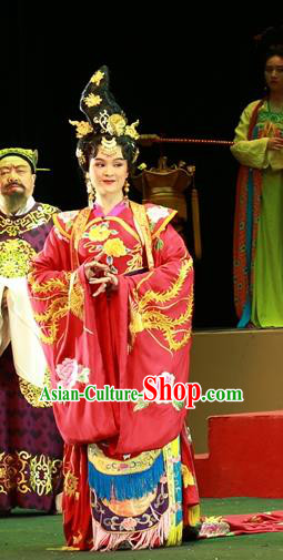 Chinese Sichuan Highlights Opera Imperial Consort Yang Yuhuan Garment Costumes and Headdress Shi Jiu Taibai Traditional Peking Opera Actress Dress Court Lady Apparels