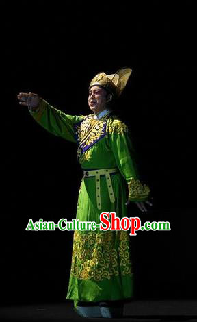 Shi Jiu Taibai Chinese Sichuan Opera Palace Servant Apparels Costumes and Headpieces Peking Opera Highlights Eunuch Garment Clothing