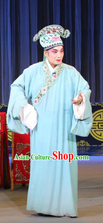 Chong Tai Bie Chinese Sichuan Opera Xiaosheng Apparels Costumes and Headpieces Peking Opera Highlights Niche Garment Scholar Mei Liangyu Clothing