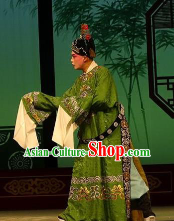 Chun Qiu Bi Chinese Bangzi Opera Xiaosheng Apparels Costumes and Headpieces Traditional Hebei Clapper Opera Young Male Garment Scholar Liu Tianbi Clothing