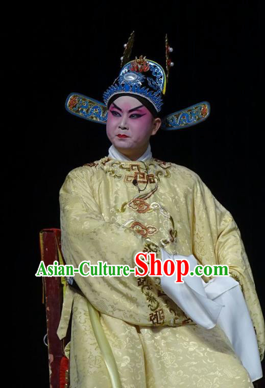 Chun Qiu Bi Chinese Bangzi Opera General Wang Jinlong Apparels Costumes and Headpieces Traditional Hebei Clapper Opera Young Male Garment Xiaosheng Clothing