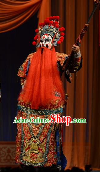 Yuan Men Zhan Zi Chinese Bangzi Opera General Armor Apparels Costumes and Headpieces Traditional Hebei Clapper Opera Military Officer Garment Clothing