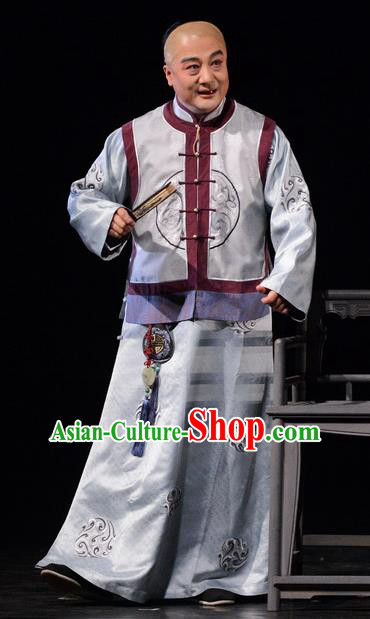 Golden Lock Notes Chinese Bangzi Opera Rich Childe Jiang Jize Apparels Costumes and Headpieces Traditional Hebei Clapper Opera Niche Garment Xiaosheng Clothing