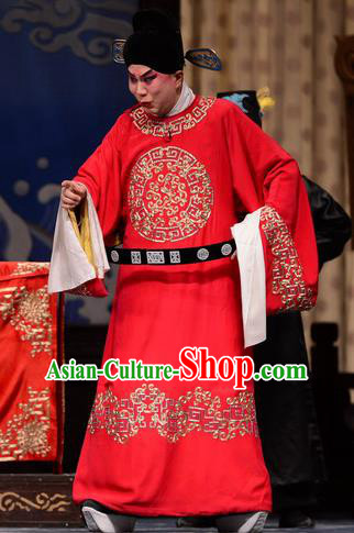 Chen Sanliang Chinese Bangzi Opera Official Apparels Costumes and Headpieces Traditional Hebei Clapper Opera Young Male Garment Magistrate Li Fengming Clothing