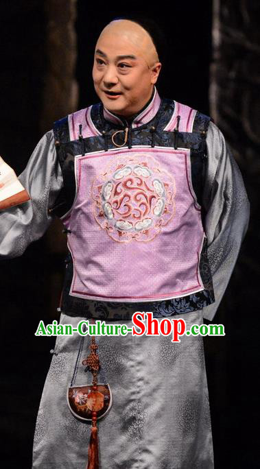 Golden Lock Notes Chinese Bangzi Opera Childe Jiang Jize Apparels Costumes and Headpieces Traditional Hebei Clapper Opera Xiaosheng Garment Young Male Clothing