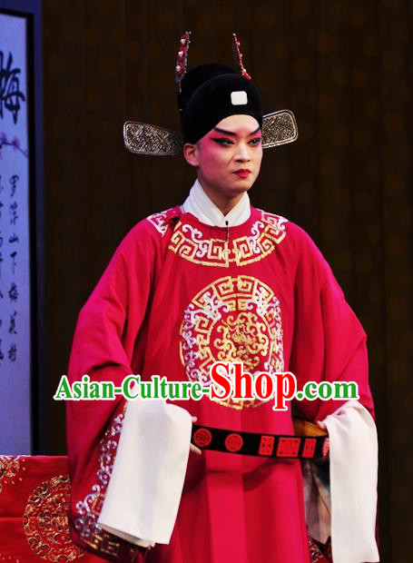 Xi Rong Gui Chinese Bangzi Opera Xiaosheng Apparels Costumes and Headpieces Traditional Hebei Clapper Opera Niche Garment Number One Scholar Zhao Tingyu Clothing