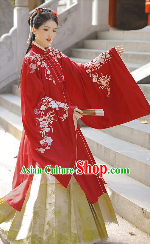 Chinese Ancient Nobility Lady Hanfu Dress Apparels Traditional Ming Dynasty Royal Infanta Historical Costumes Complete Set