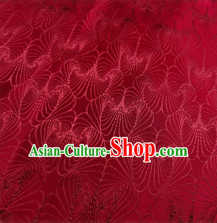 Asian Chinese Traditional Conch Pattern Design Magenta Brocade Fabric Silk Tapestry Tang Suit Material
