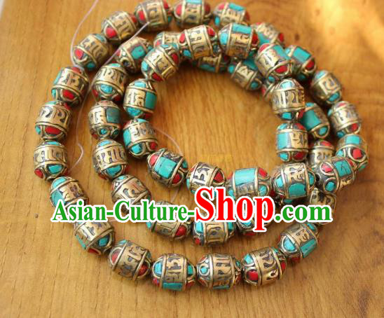 Chinese Traditional Tibetan Nationality Om Mani Padme Hum Bracelet Jewelry Accessories Decoration Zang Ethnic Handmade Bangle for Women