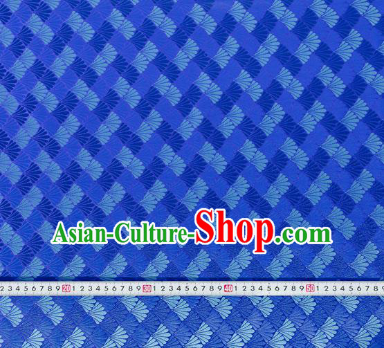 Chinese Traditional Shell Pattern Design Royalblue Brocade Silk Fabric Tapestry Material Asian DIY Hanfu Dress Satin Damask