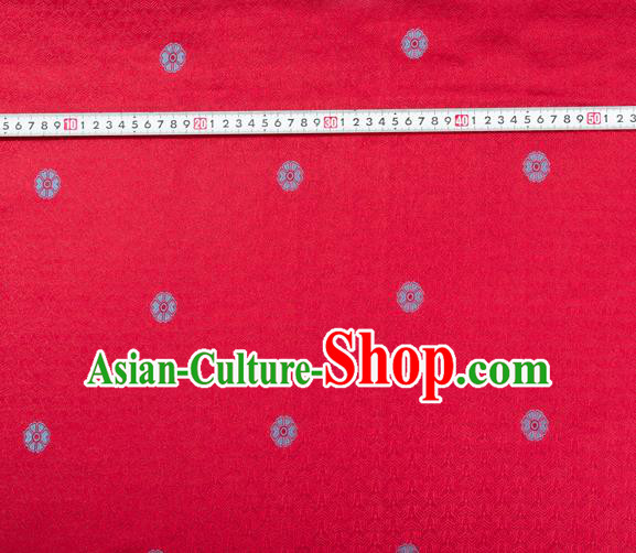 Chinese Traditional Classical Pattern Design Red Brocade Silk Fabric Tapestry Material Asian DIY Tibetan Robe Satin Damask