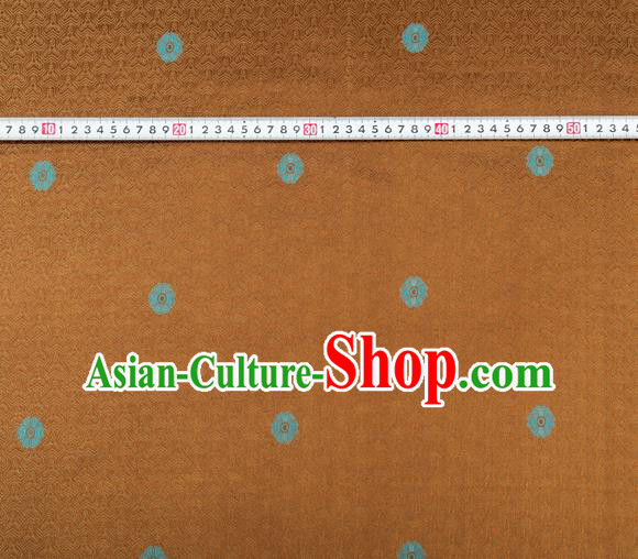 Chinese Traditional Classical Pattern Design Brown Brocade Silk Fabric Tapestry Material Asian DIY Tibetan Robe Satin Damask