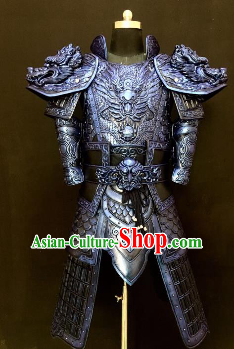 Traditional Chinese Cosplay Han Dynasty Military Officer Body Armor Outfits Ancient Film General Armour Costumes