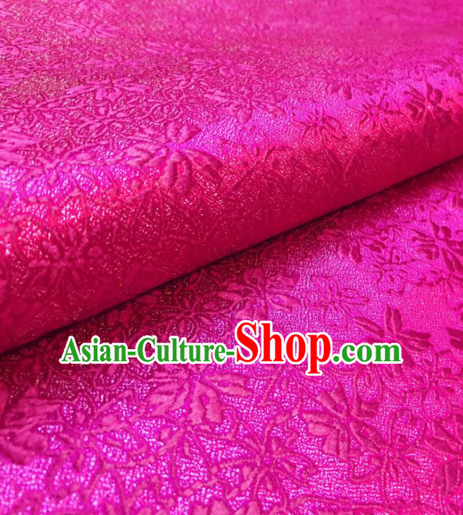 Asian Chinese Traditional Pattern Design Rosy Brocade Silk Fabric Tang Suit Tapestry Satin Material DIY Cheongsam Damask