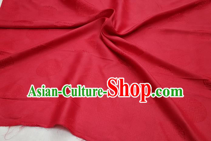 Chinese Classical Pattern Design Red Brocade Asian Traditional Tapestry Mongolian Robe Material DIY Satin Damask Silk Fabric