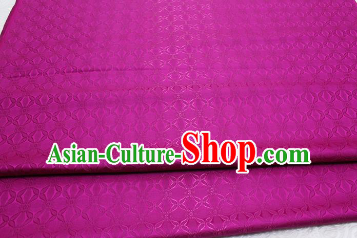 Chinese Mongolian Robe Classical Pattern Design Magenta Brocade Asian Traditional Tapestry Material DIY Satin Damask Silk Fabric