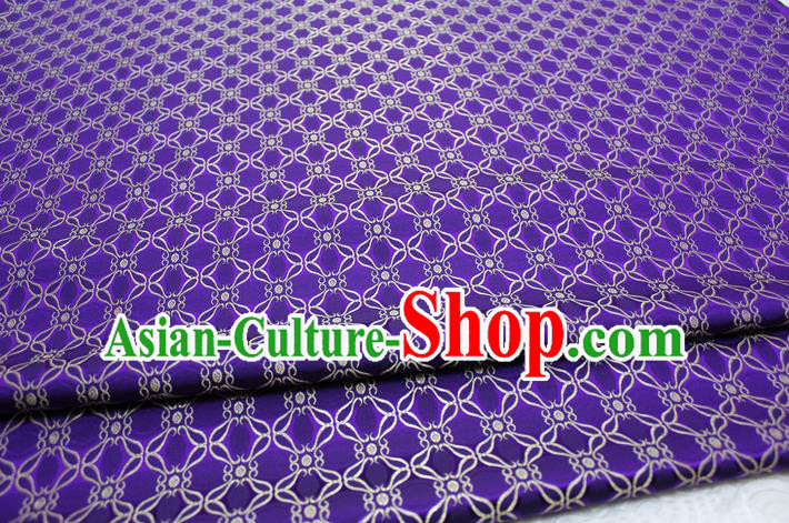 Chinese Mongolian Robe Classical Pattern Design Purple Brocade Asian Traditional Tapestry Material DIY Satin Damask Silk Fabric