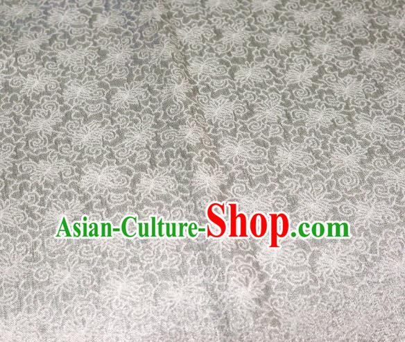 Chinese Classical Sesame Flower Pattern Design Argent Brocade Fabric Asian Traditional Tapestry Material DIY Satin Cloth Damask