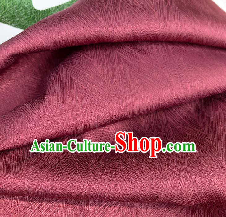 Top Quality Chinese Wine Red Satin Fabric Traditional Asian Hanfu Dress Cloth Silk Material Traditional Jacquard Tapestry