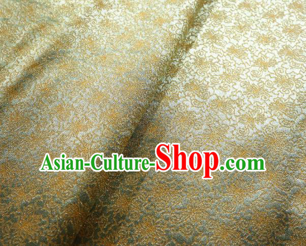 Chinese Classical Sesame Flower Pattern Design Golden Brocade Fabric Asian Traditional Tapestry Material DIY Satin Cloth Damask