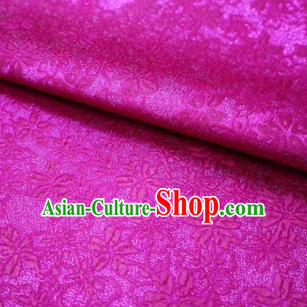 Top Quality Japanese Classical Sakura Pattern Rosy Tapestry Satin Material Asian Traditional Brocade Kimono Nishijin Cloth Fabric