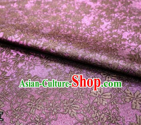 Top Quality Japanese Classical Sakura Pattern Crimson Tapestry Satin Material Asian Traditional Brocade Kimono Nishijin Cloth Fabric