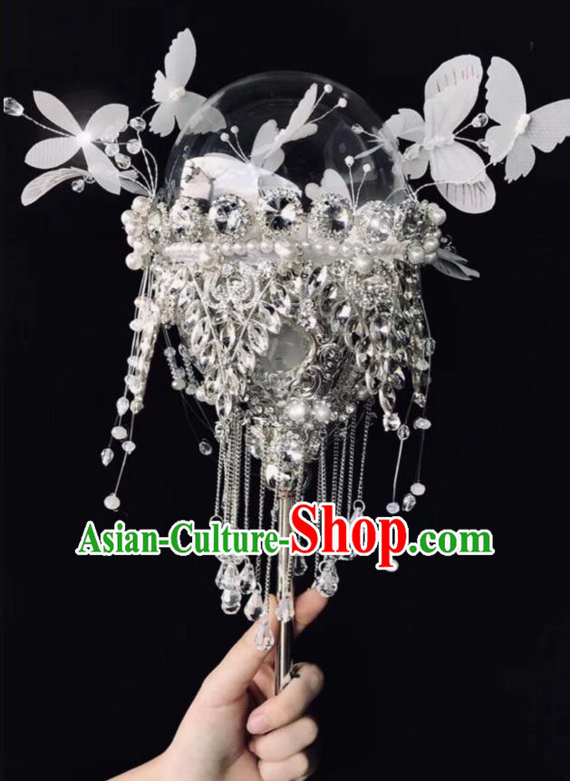 Baroque Princess Fashion Bridal Bouquet Handmade Wedding Accessories Photography Prop Crystal Scepter for Women
