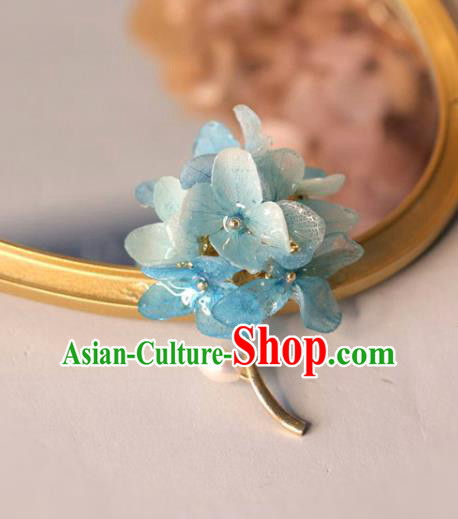 Top Grade Classical Blue Bouquet Brooch Accessories Handmade Sweater Flowers Breastpin Ornaments for Women