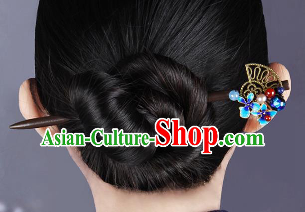 Chinese Traditional Green Dragonfly Hairpins Hair Accessories Decoration Handmade Hair Accessories Flowers Hair Clip for Women