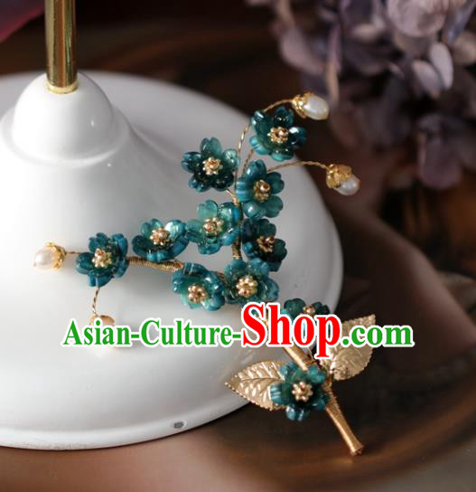 Top Grade Classical Green Flowers Brooch Accessories Handmade Sweater Breastpin Ornaments for Women