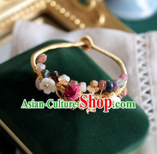 Baroque Handmade Jewelry Accessories European Novel Design Preserved Flower Bracelet for Women