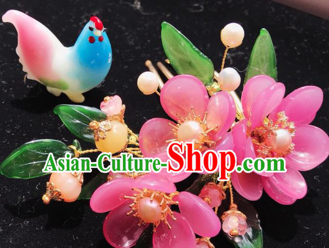 Handmade Chinese Court Hair Comb Traditional Classical Hair Accessories Ancient Qing Dynasty Plum Blossom Hairpins for Women