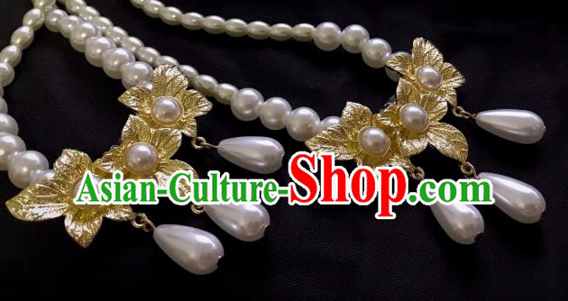 Top Grade Chinese Classical Ming Dynasty Necklet Jewelry Accessories Handmade Ancient Hanfu Beads Necklace for Women