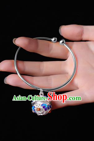 Top Grade Chinese Classical Ming Dynasty Jewelry Accessories Handmade Ancient Hanfu Silver Sachet Bracelet for Women