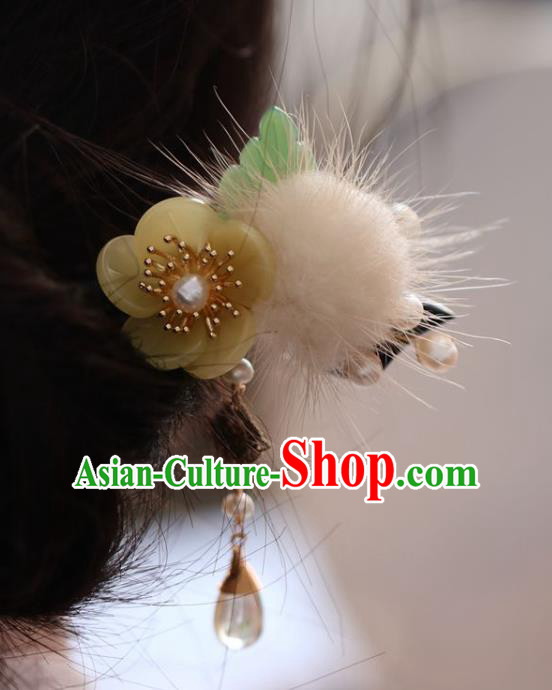 Handmade Chinese Cheongsam Hair Clip Traditional Hanfu Hair Accessories Ebony Hairpins for Women