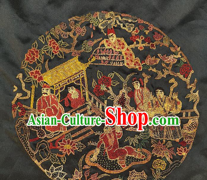 Chinese Traditional Embroidered Character Painting Handmade Embroidery Craft Embroidering Silk Decorative Picture