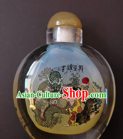 Chinese Snuff Bottle Traditional Handmade Painting Dragon Boy Snuff Bottles