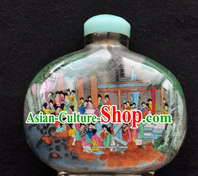 Chinese Handmade Snuff Bottle Traditional Inside Painting Hundred Beauty Snuff Bottles Artware