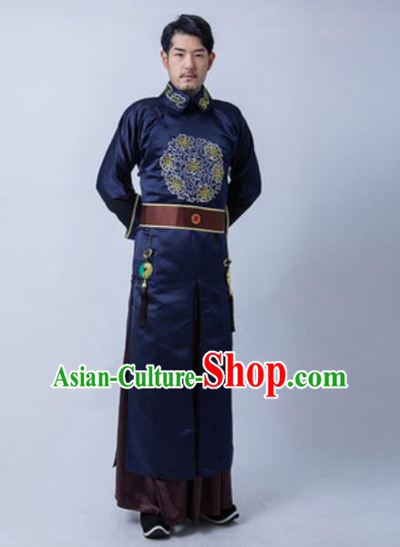 Chinese Ancient Qing Dynasty Prince Costume Drama Manchu Royal Infante Clothing for Men