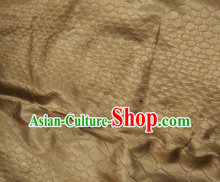 Chinese Traditional Spot Pattern Design Brown Fabric Chemical Fiber Cloth Asian Material