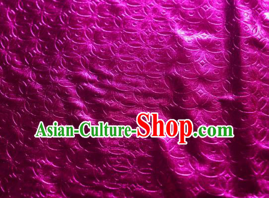 Chinese Traditional Copper Cash Pattern Design Rosy Spandex Fabric Cloth Material Asian Dress Anaglyph Drapery