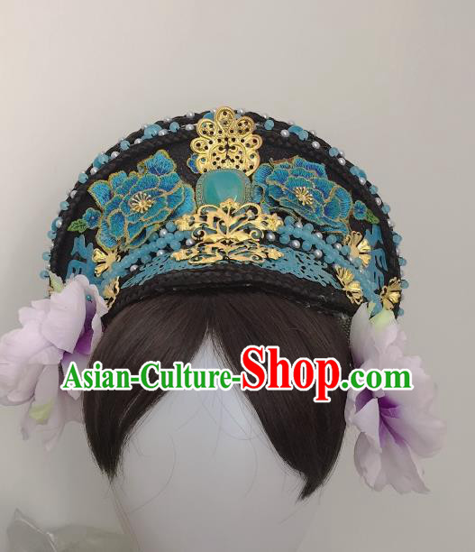 Royal Love in the Palace Chinese Traditional Qing Dynasty Queen Ruyi Hair Accessories Drama Ancient Empress Hat Headwear