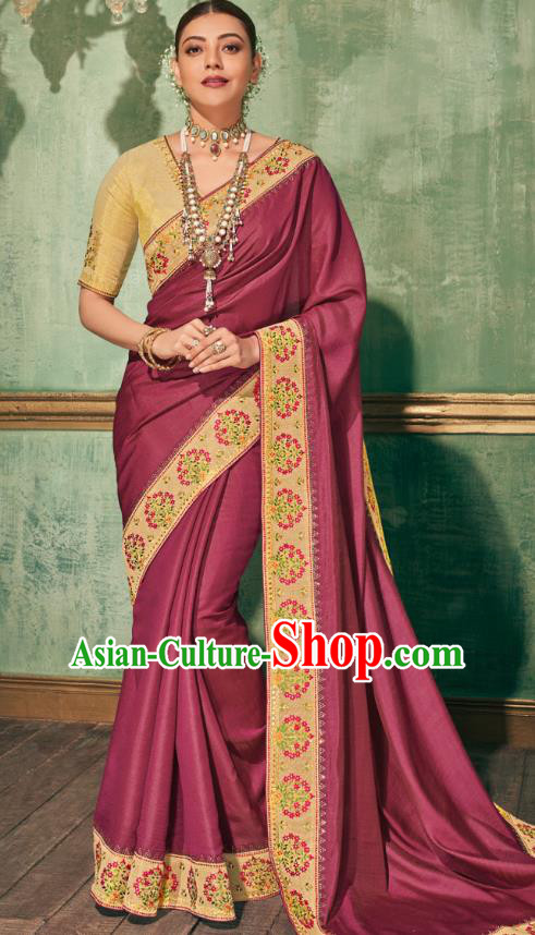 Asian India Bollywood National Dance Coral Pink Silk Saree Asia Indian Traditional Court Princess Blouse and Sari Dress Costumes for Women