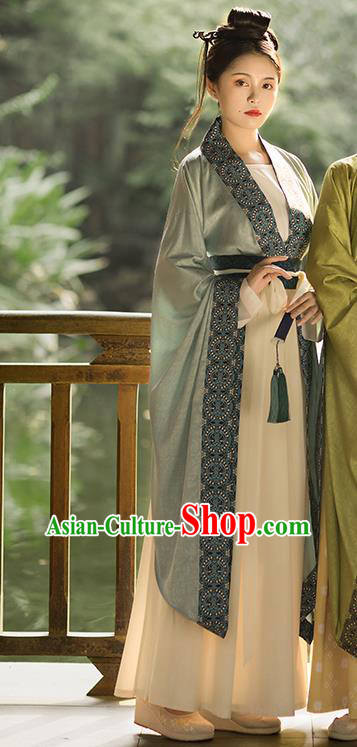 Ancient China Southern and Northern Dynasties Historical Clothing Traditional Court Lady Hanfu Dress
