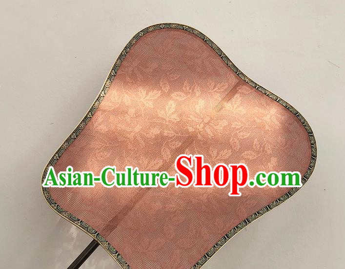 China Song Dynasty Jacquard Silk Fan Classical Dance Fan Handmade Palace Fan Traditional Hanfu Fan