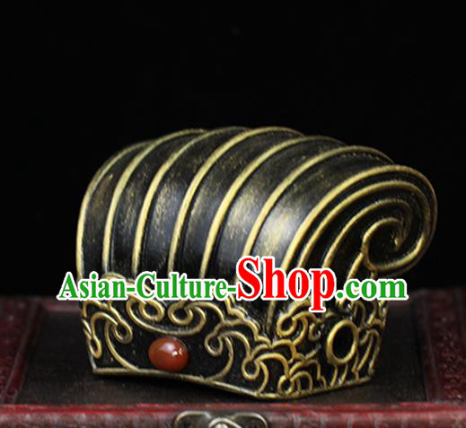 China Ancient Prince Hair Accessories Traditional Song Dynasty Emperor Hairdo Crown