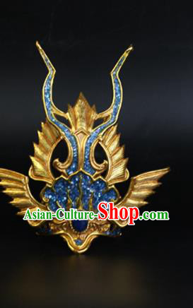 China Ancient Swordsman Hair Accessories Traditional Hanfu Blue Hairdo Crown