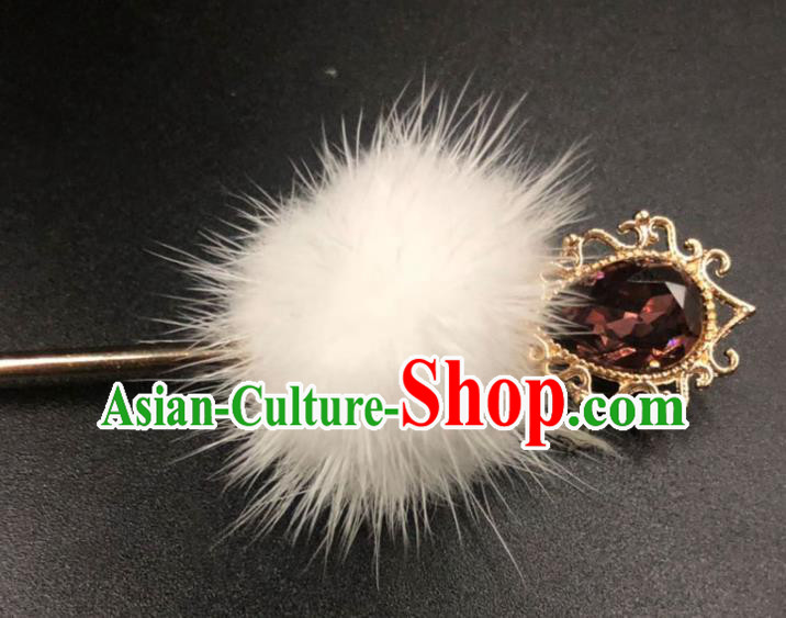 China Ancient Ming Dynasty Princess Crystal Hair Stick Hair Accessories Traditional Hanfu Venonat Hairpin