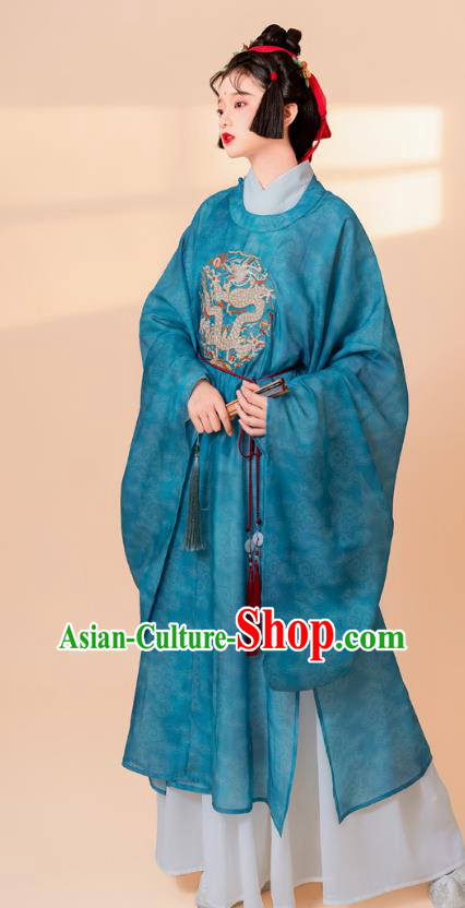China Ancient Ming Dynasty Court Maid Historical Costumes Traditional Embroidered Hanfu Dress Clothing