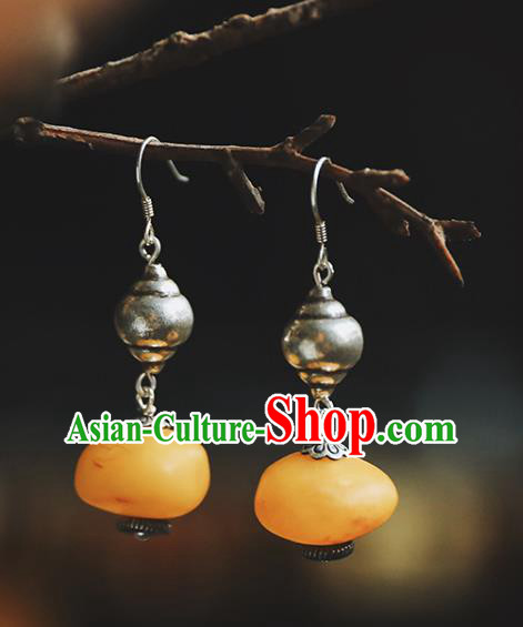 Handmade Chinese Traditional Silver Ear Jewelry Classical Cheongsam Earrings Accessories Ceregat Eardrop